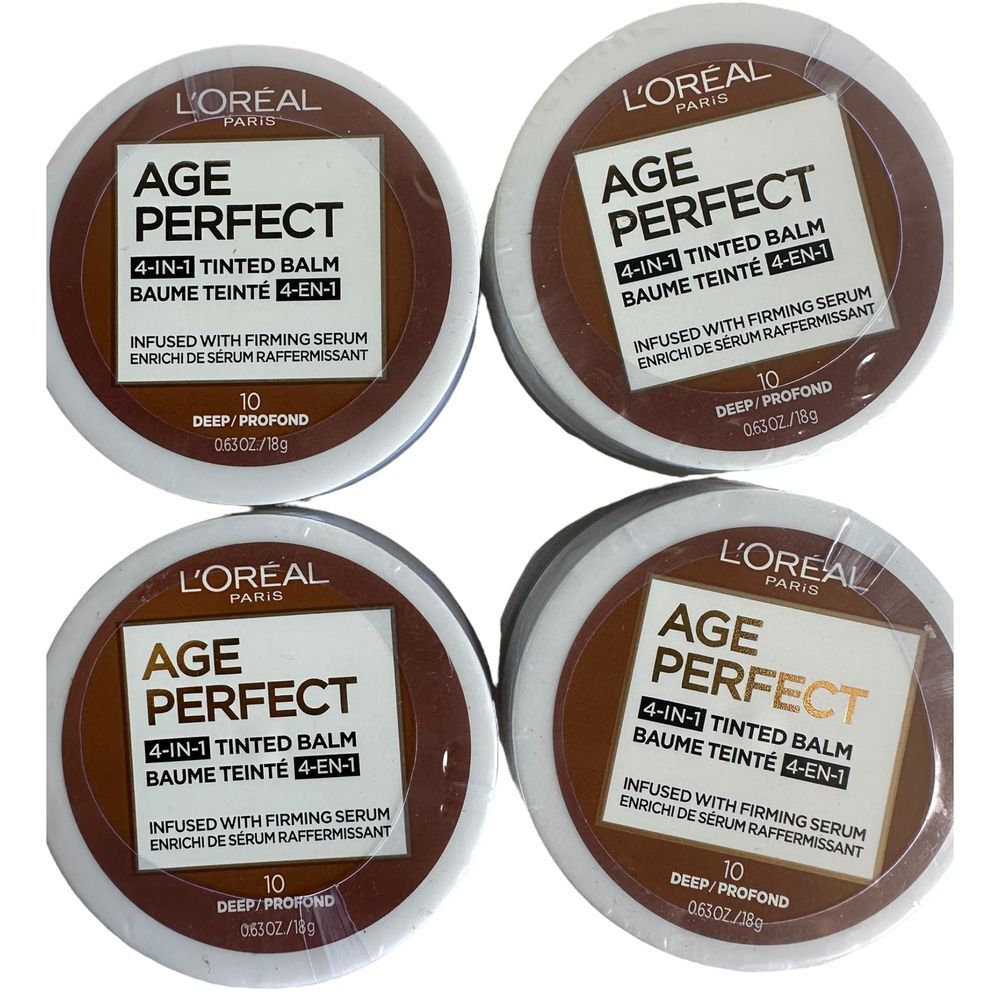 4x Loreal Paris Age Perfect 4 in 1 Tinted Balm 10‎ Deep